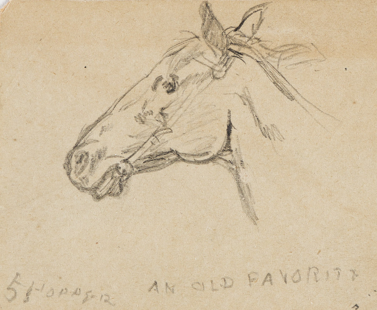 EDWARD HOPPER Study of a Horse (An Old Favorite).